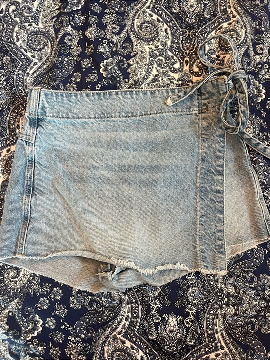 We The Free Pants - We The Free Light Blue Denim Skort